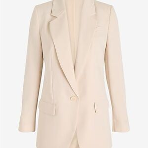 Express One Button Boyfriend Blazer NWT, Retail $148 in Ivory, Size XL